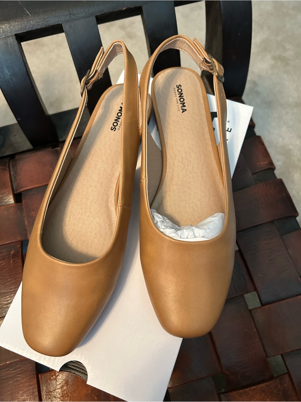 Sonoma Tan Slingback Ballet Flats
